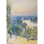 William Alister Macdonald (1861-1948), two watercolours, ' View from Richmond Hill' and 'Continental