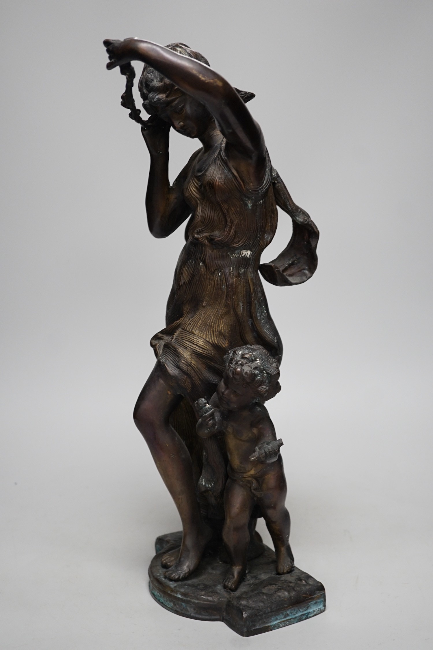 A bronze figure group, 46cm - Image 2 of 2