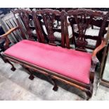 A Chippendale style mahogany chair back settee, width 160cm *Please note the sale commences at 9am.