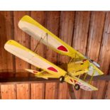 A De Havilland Tiger Moth Reg:- G-ANZU model aeroplane, width 183cm, length 150cm *Please note the