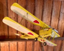 A De Havilland Tiger Moth Reg:- G-ANZU model aeroplane, width 183cm, length 150cm *Please note the