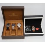 Four gentleman's assorted modern gilt metal or two tone Constantin Weisz wrist watches, including