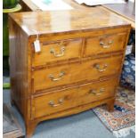 A modern Georgian style yew veneered chest, width 78cm *Please note the sale commences at 9am.