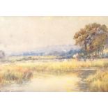 Parker Hagarty (1854-1934), watercolour, River landscape, signed, 25 x 34cm, and two watercolours, a