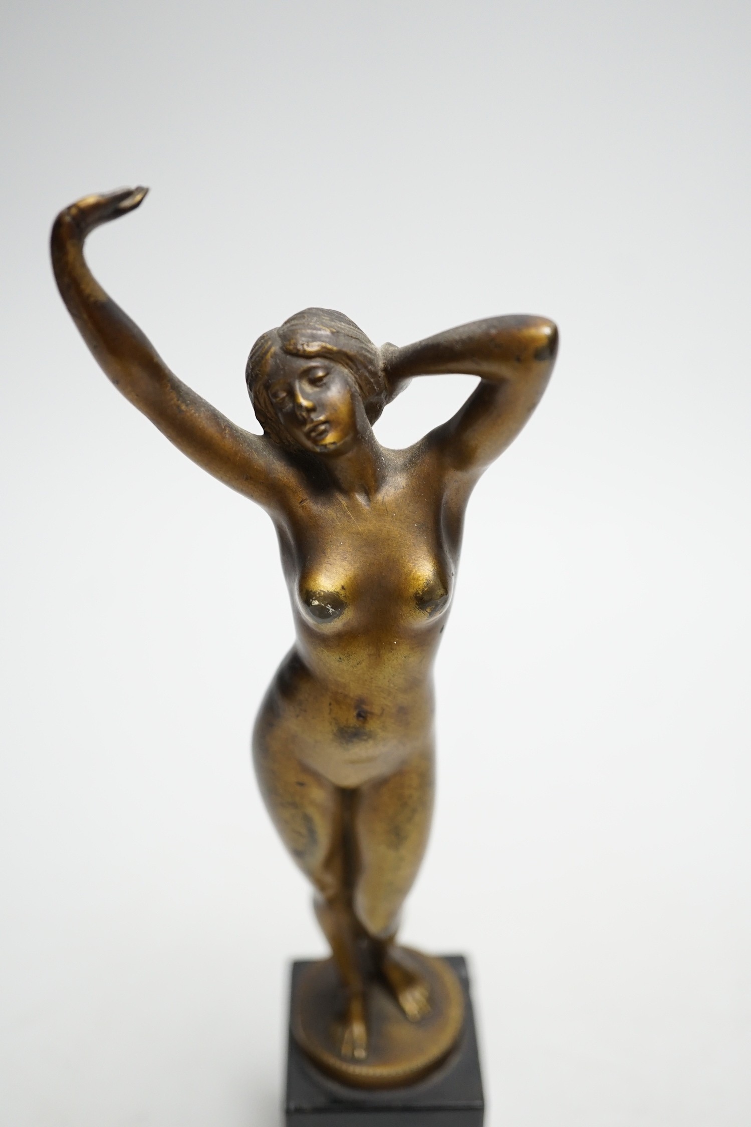 Robert Rudolfi (1884-1932), a gilt bronze figure of a stretching female nude, 24cm - Image 2 of 2