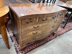 A reproduction George III style mahogany serpentine chest, width 107cm, depth 54cm, height 80cm *