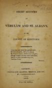 ° ° HERTS: A Short Account of Verulam and St. Albans ... old limp leather cloth, sm.cr.8vo. 1815;