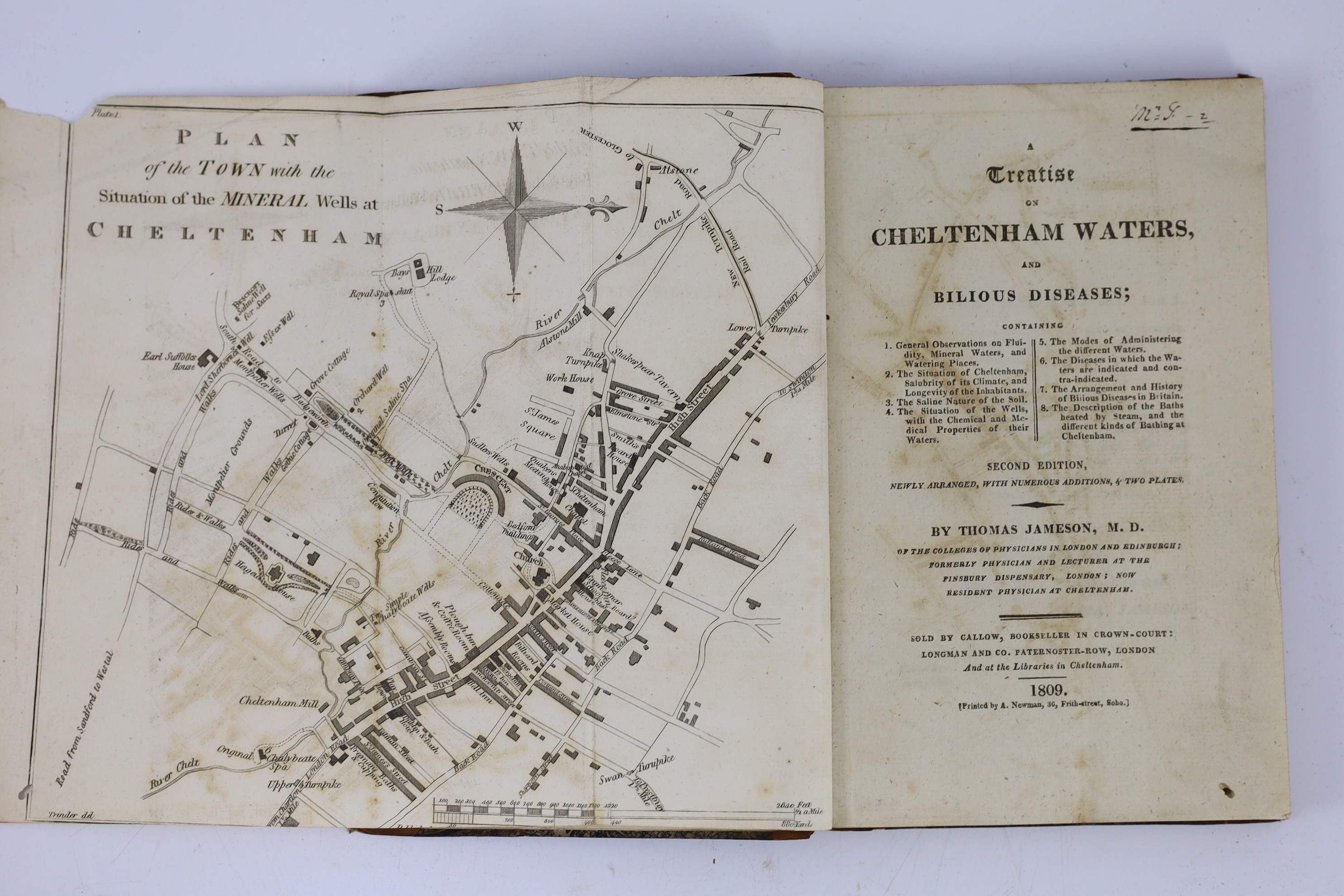 ° ° GLOUCS: Gibney, William - A Medical Guide to the Cheltenham Waters ... with the Rules to be - Image 3 of 4