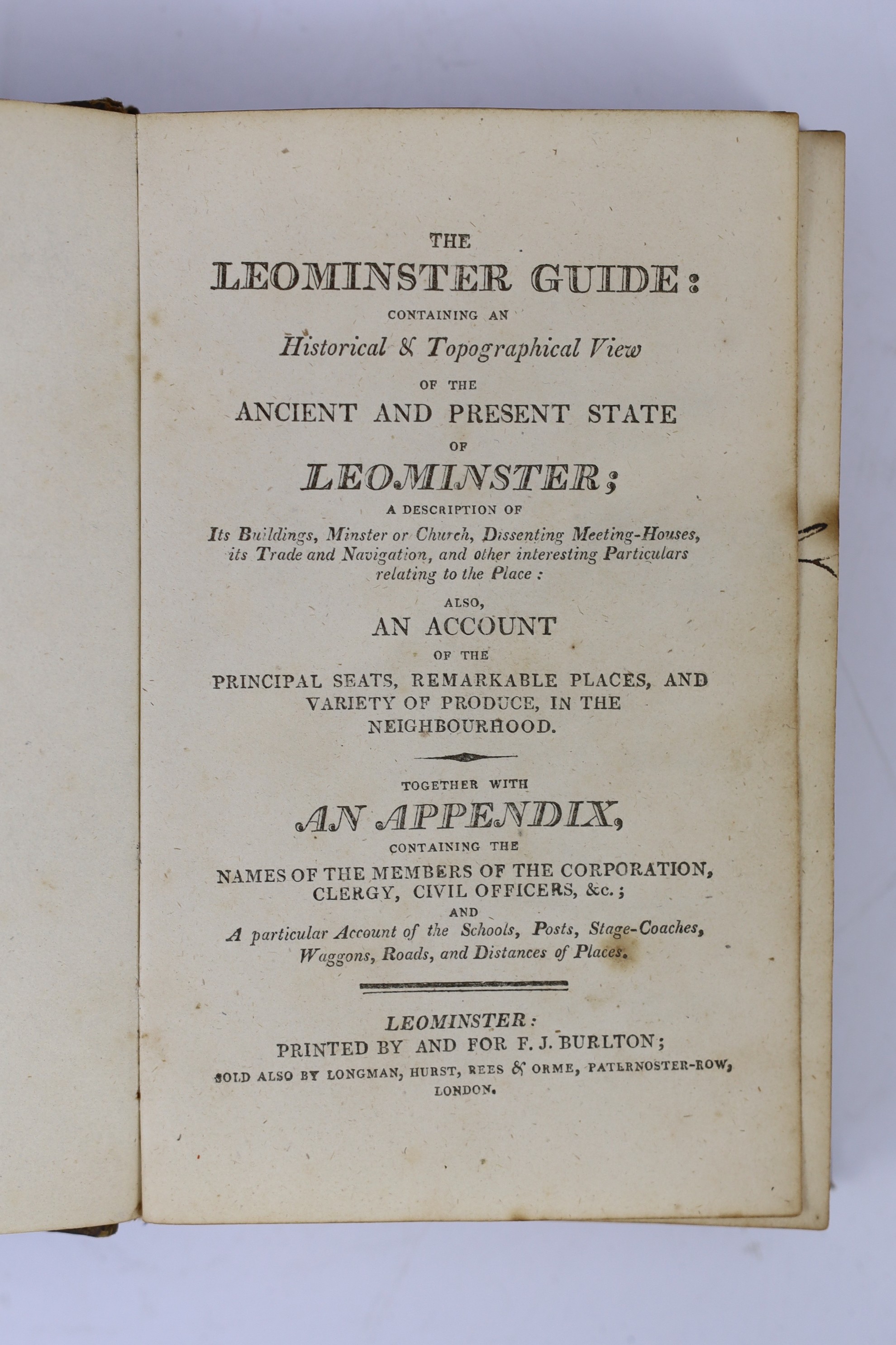 ° ° HEREFORDS: The Hereford Guide ... also, an Account of the Principal Seats and Remarkable - Image 2 of 5