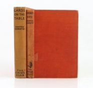 ° ° Christie, Agatha - 2 works - Cards on the Table, 1st edition, original orange cloth, spine