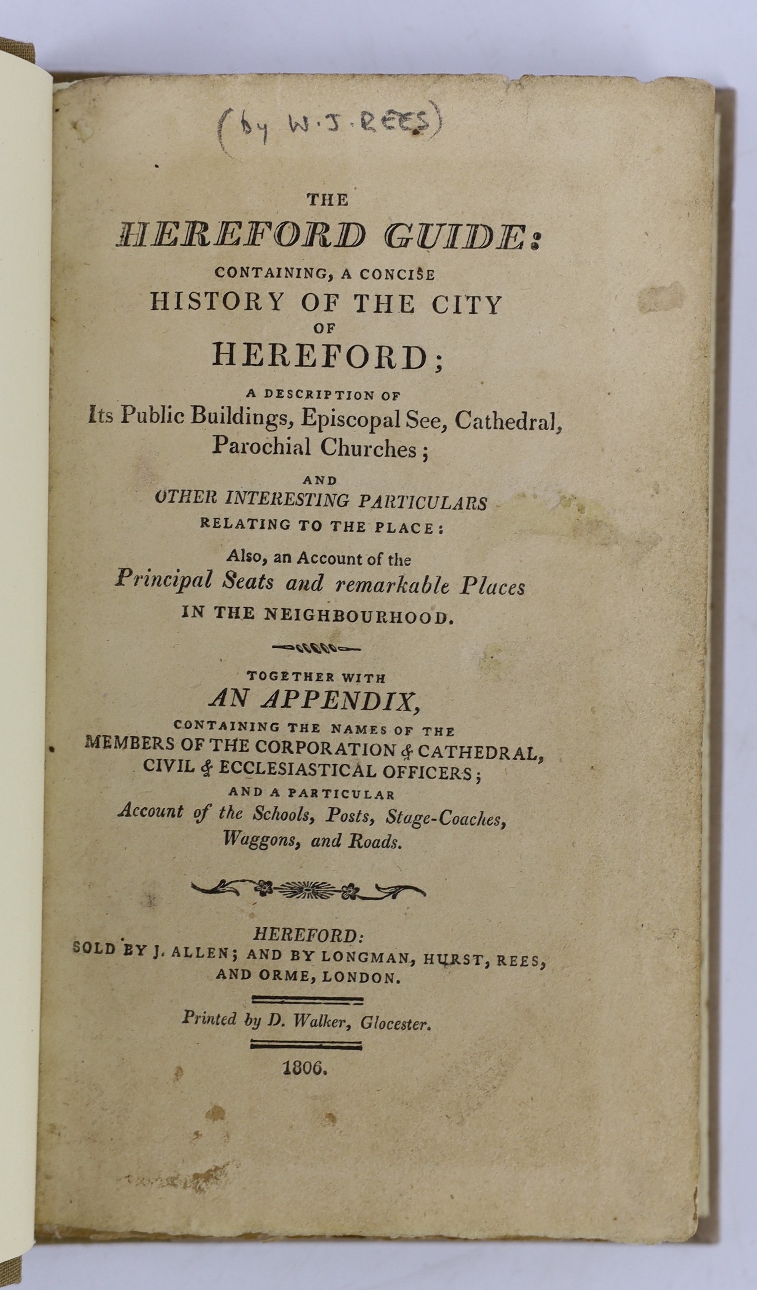 ° ° HEREFORDS: The Hereford Guide ... also, an Account of the Principal Seats and Remarkable - Image 4 of 5