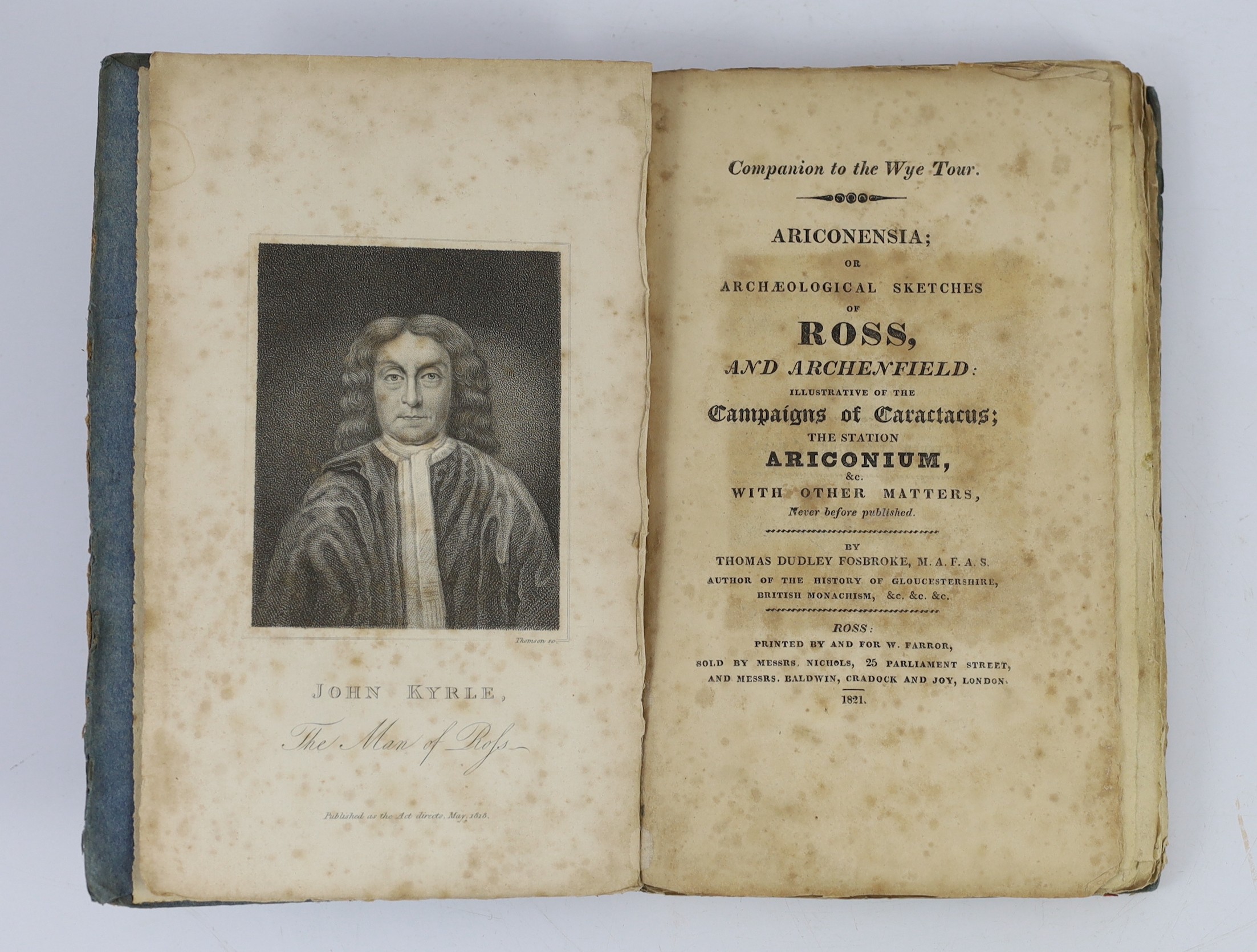 ° ° HEREFORDS: Fosbroke, Rev. Thomas Dudley - Companion to the Wye Tour. Ariconensia: or - Image 5 of 6