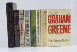 ° ° Greene, Graham - 6 first editions, in original unclipped d/j’s - The Quiet American, 1955; Our