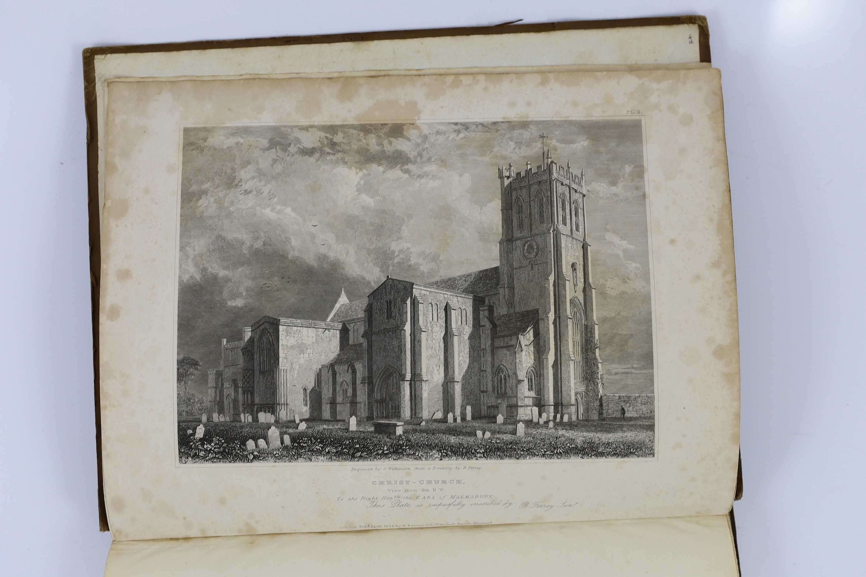° ° HANTS: Ferrey, Benjamin - The Antiquities of the Priory of Christ-Church, Hants. Consisting of - Image 6 of 7