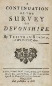 ° ° DEVON: Risdon, Tristram - A Continuation of the Survey of Devonshire ... (2nd edition). text