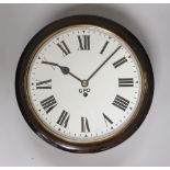 A fusee dial wall clock, 37cm diameter, the dial inscribed GPO