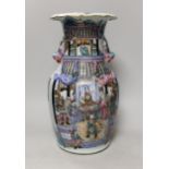 A 19th century Chinese famille rose vase, 34cm