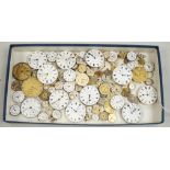 A group of assorted wrist wand pocket watch movements.