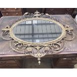An Adam revival giltwood and gesso wall mirror, width 119cm, height 115cm