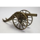 A bronze model of a cannon, 30cm