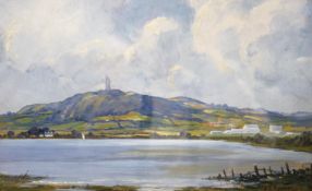 William Kenneth McCaughan (20th C. Irish), oil on board, 'Scrabo Tower, County Down', signed, 21 x
