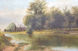 J. R. Wilson (19th C.), oil on canvas, 'Eton College from the river', signed and dated '88, 50 x