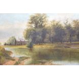 J. R. Wilson (19th C.), oil on canvas, 'Eton College from the river', signed and dated '88, 50 x