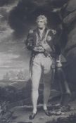 George Clint after John Hoppner R.A., mezzotint, 'Sir Samuel Hood KB..', published by Reynolds 1808,