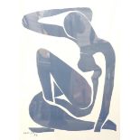 After Matisse, colour print, Seated female nude, signed in the plate, 79 x 59cm