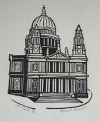Edward Bawden (1903-1989), woodcut, 'St. Pauls', signed in pencil and numbered 15/25, sheet 46 x