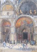 Bernhard Sickert (1863-1932), pastel, 'Entrance to St Marks, Venice', monogrammed, Fine Art