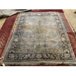 Two Persian style pale blue ground carpets, 239 x 170cm and 170 x 123cm