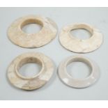 Four Indonesian marble bangles