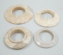 Four Indonesian marble bangles