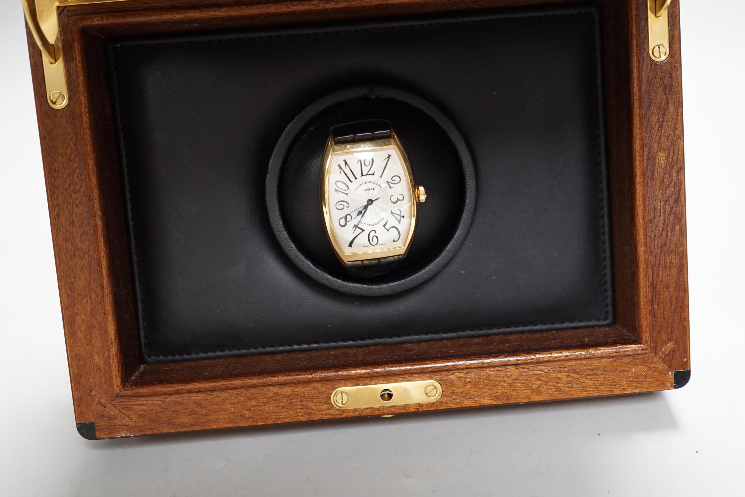 A gentleman's 2005 Swiss 18kt Franck Muller automatic platinum rotor wrist watch, with tumbling - Image 3 of 3