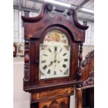 Scott & Son, Kendall. An early 19th century flame mahogany longcase clock, height 230cm