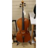 A cello labelled internally Tom Francis 1981, Gravesend No.7