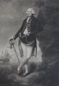 Valentine Green after Lemuel Francis Abbott, mezzotint, 'The Right Honble Lord Hood, Admiral of