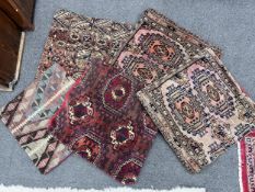 Five assorted Kilim / carpet cushion covers, approx. 49cm