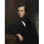 Victorian School, oil on canvas, Half length portrait of a gentleman, 90 x 69cm