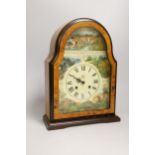 A Victorian style maple mantel clock, 37cm high