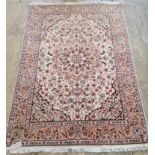 A Persian cream ground runner, 147 x 101cm