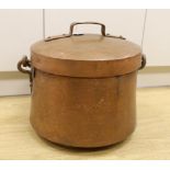 A French copper cauldron and cover
