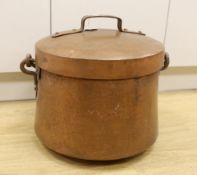 A French copper cauldron and cover
