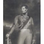 Henry Dawe after George Dawe R.A., mezzotint, 'Prince Leopold of Saxe Coburg. K.G.C.B..., circa
