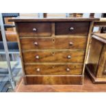 An early Victorian mahogany miniature chest of drawers, width 43cm, height 41cm