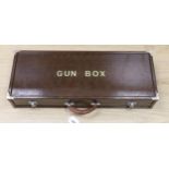 A gun box, 67cm long, 15.5cm deep