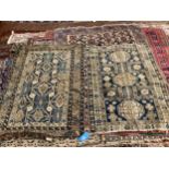 Two antique Shirvan rugs, 134 x 102cm & 144 x 108cm