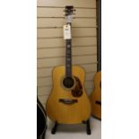 A Tanglewood hand crafted acoustic guitar, model no. TW1000-SR