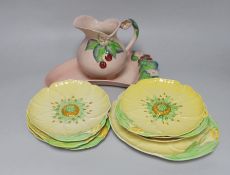 A selection of Carltonware ceramics, to include Australian Buttercup and Raspberry designs, jug 15cm